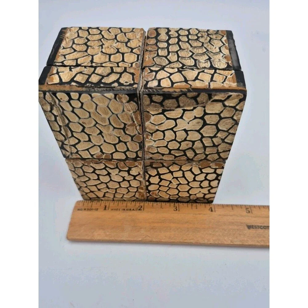 Handmade Indian Horn Inlay Jewelry Box Spotted Mosaic Trinket Keepsake India